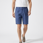 Marlow - Linen Shorts — Blue