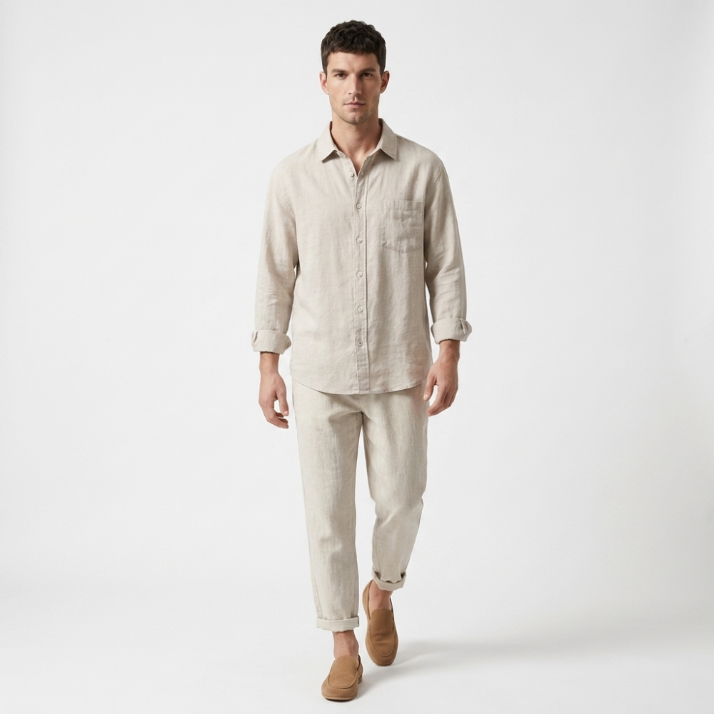 The Seaside Linen Set — Beige Set
