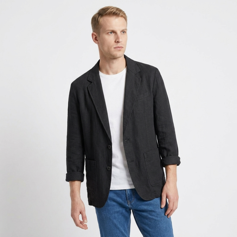 Cassian – Cotton Blazer — Black