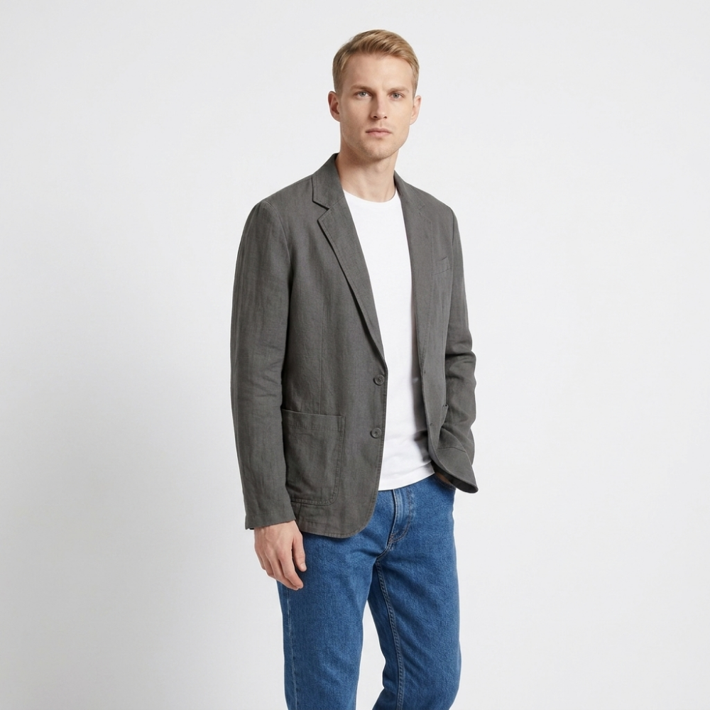 Cassian – Cotton Blazer — Gray