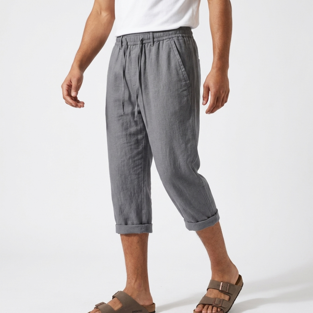 Julian – Cropped Pants — Gray