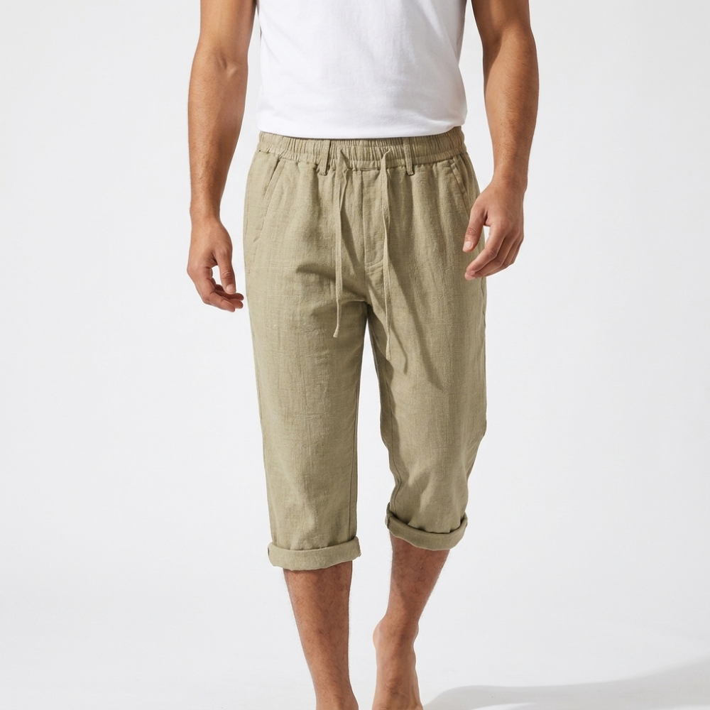Julian – Cropped Pants — Khaki