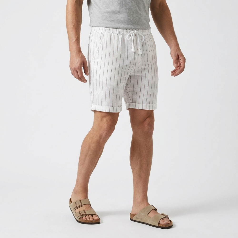 Taylor - Linen Shorts — White