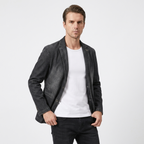 Grantham – Cotton Blazer — Black