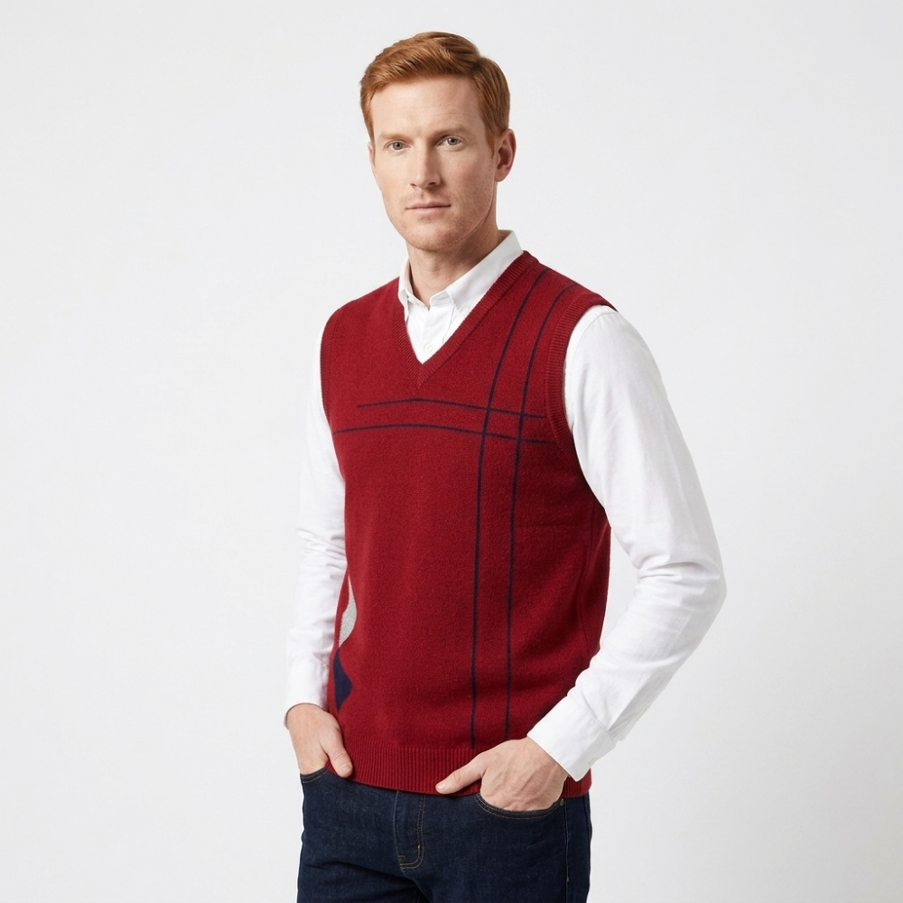 Carver – Wool Vest — Red