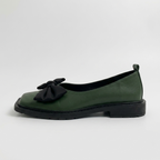 Mara – Slip On Flats — Dark Green