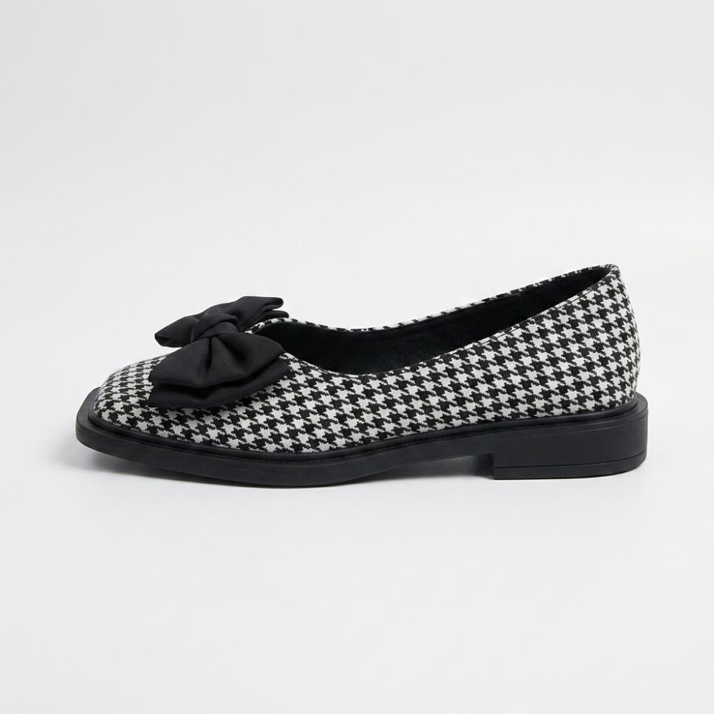 Mara – Slip On Flats — Houndstooth