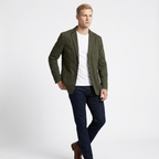 Harlow – Cotton Blazer — Army Green