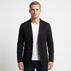 Harlow – Cotton Blazer — Black