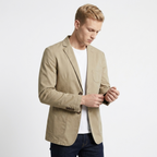Harlow – Cotton Blazer — Khaki