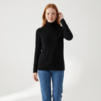 Bloom – Cashmere Turtleneck Sweater — Black