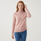 Bloom – Cashmere Turtleneck Sweater — Pink