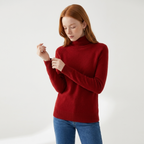Bloom – Cashmere Turtleneck Sweater — Red