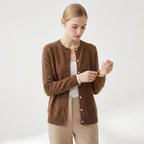 Rivermist – Cashmere Cardigan — Caramel
