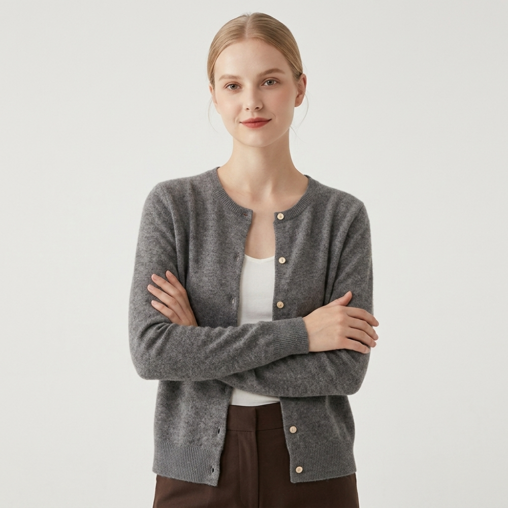 Rivermist – Cashmere Cardigan — Gray