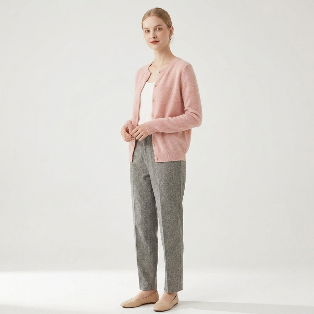 Rivermist – Cashmere Cardigan — Pink