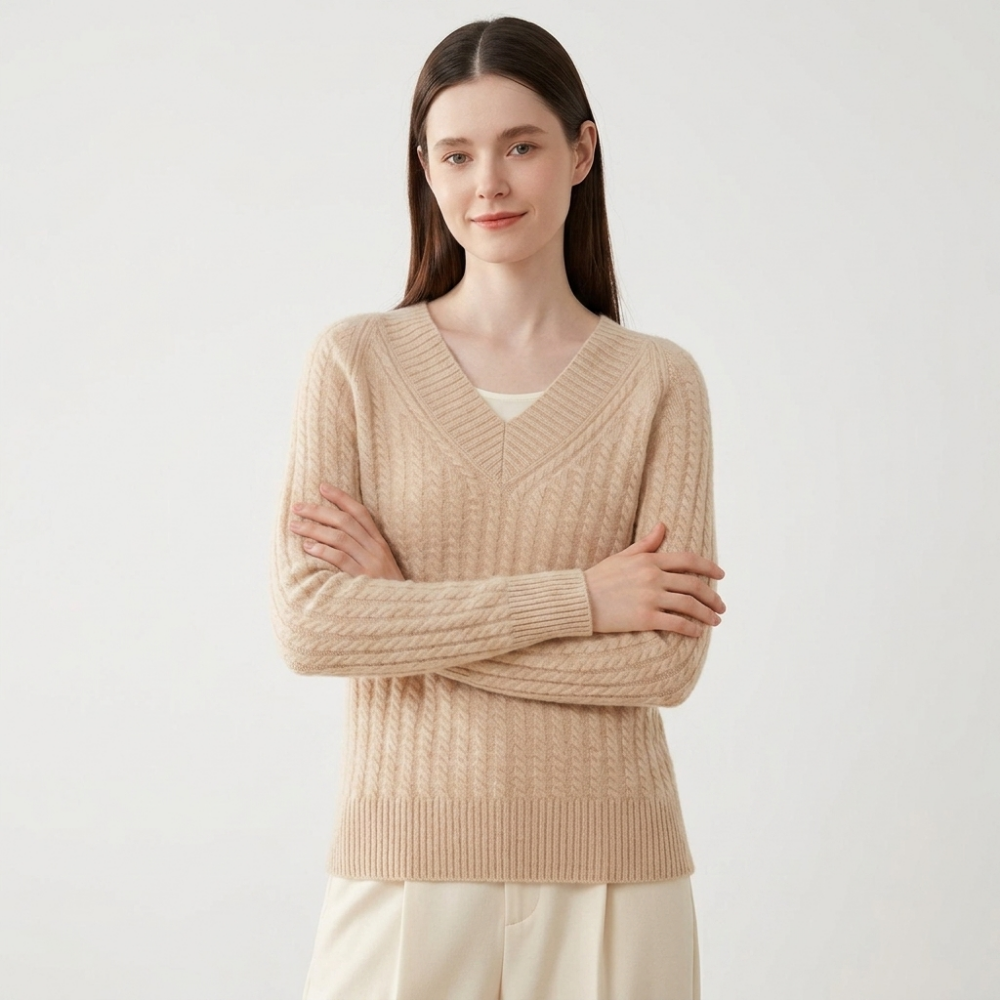 Loomridge – Cashmere Sweater — Beige