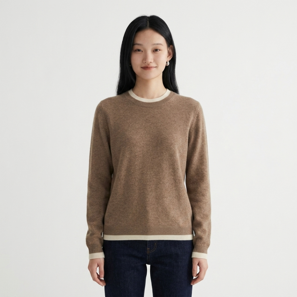 Hollow – Cashmere Crewneck — Khaki