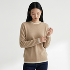Hollow – Cashmere Crewneck — Light khaki
