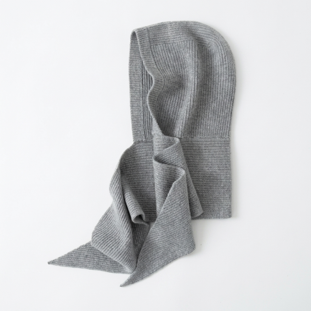 HarborVeil – Cashmere Wool Hood — Gray