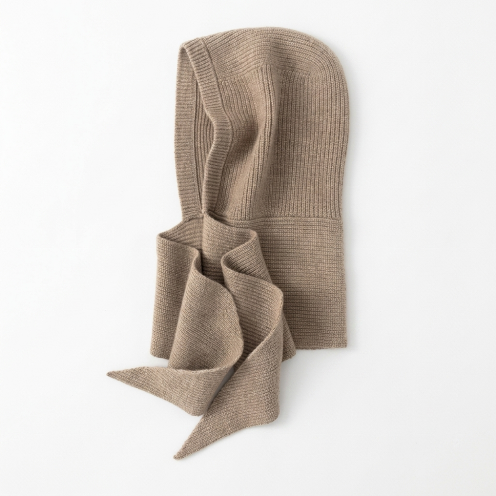 HarborVeil – Cashmere Wool Hood — Khaki