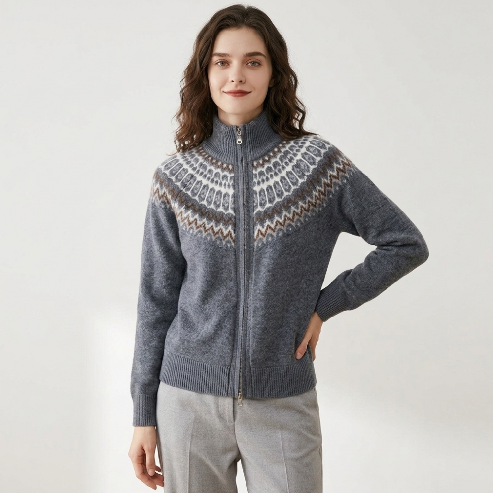 Windward – Cashmere Wool Cardigan — Dark Gray