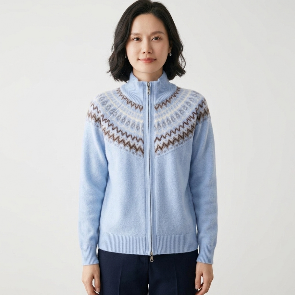 Windward – Cashmere Wool Cardigan — Light Blue