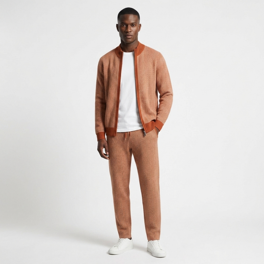Cliffweave – Wool Jogger Set — Orange