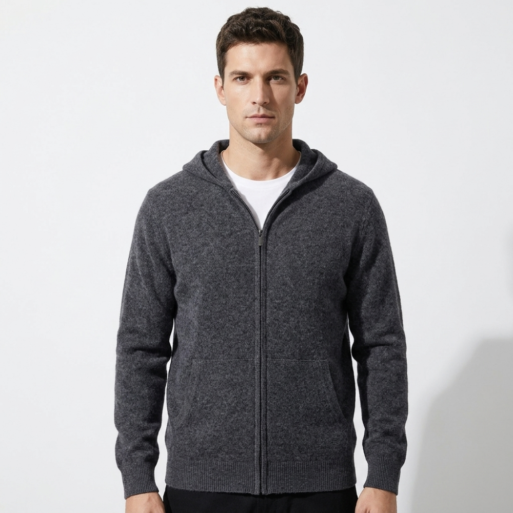 HavenPeak – Wool Hoodie — Gray/Dark Gray