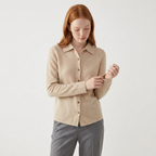 Loomstead – Cashmere Wool Cardigan — Beige