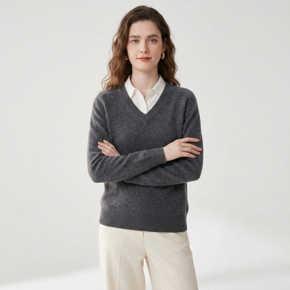 Cliffhaven – Cashmere Wool Sweater — Gray