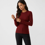 Quillstone – Mulberry Silk Sweater — Red