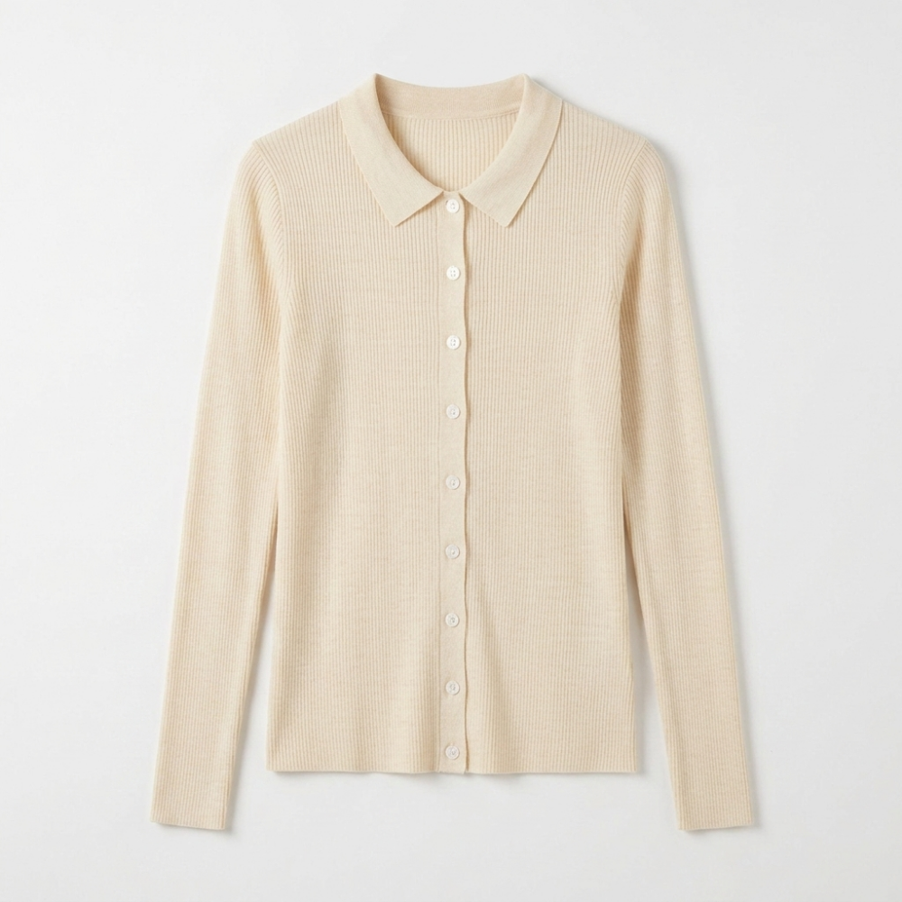 Baythread – Mulberry Silk Collared Cardigan