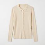 Baythread – Mulberry Silk Collared Cardigan