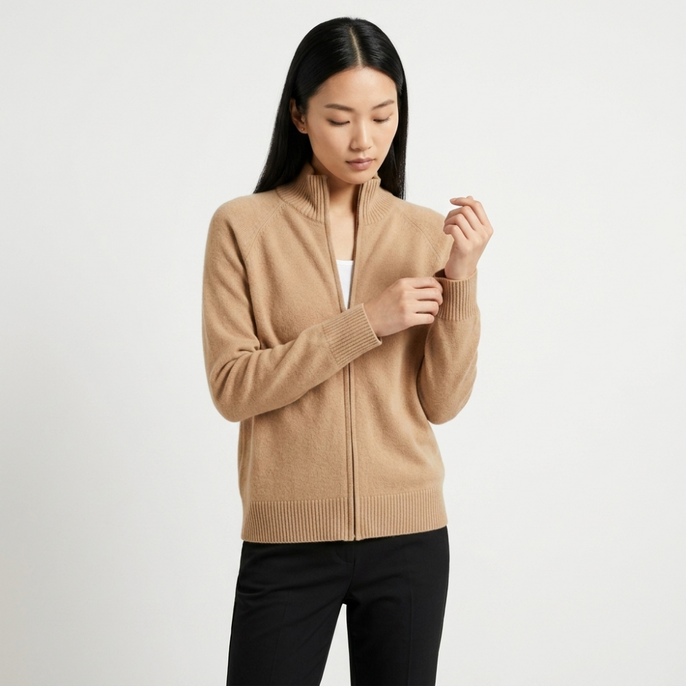 Starline – Cashmere Wool Cardigan — Beige