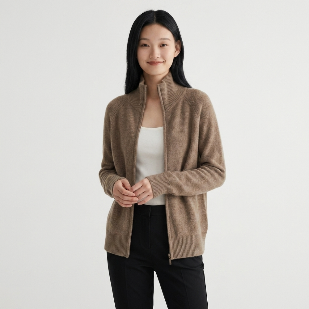 Starline – Cashmere Wool Cardigan — Brown