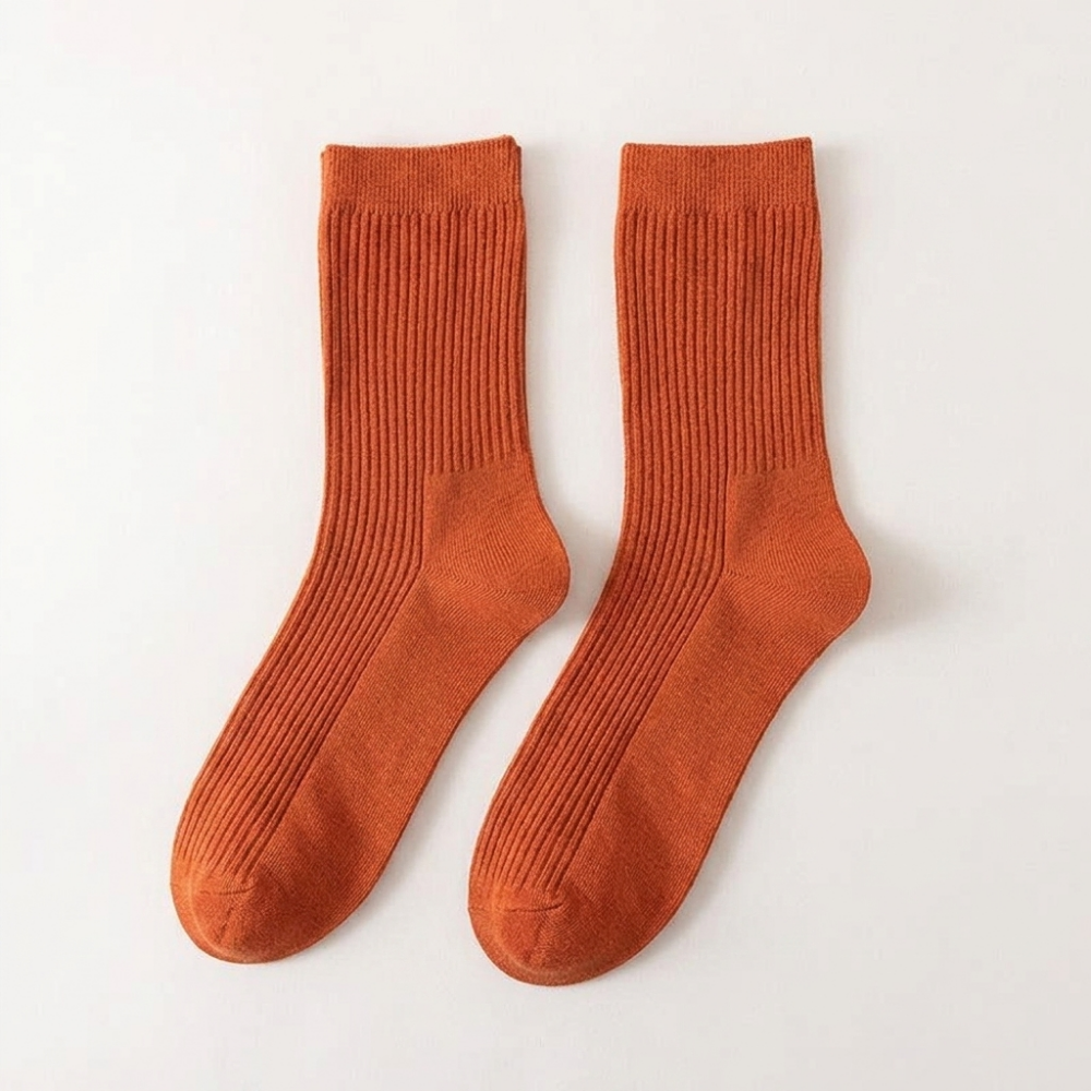 Mistford – Cotton Crew Socks — Orange
