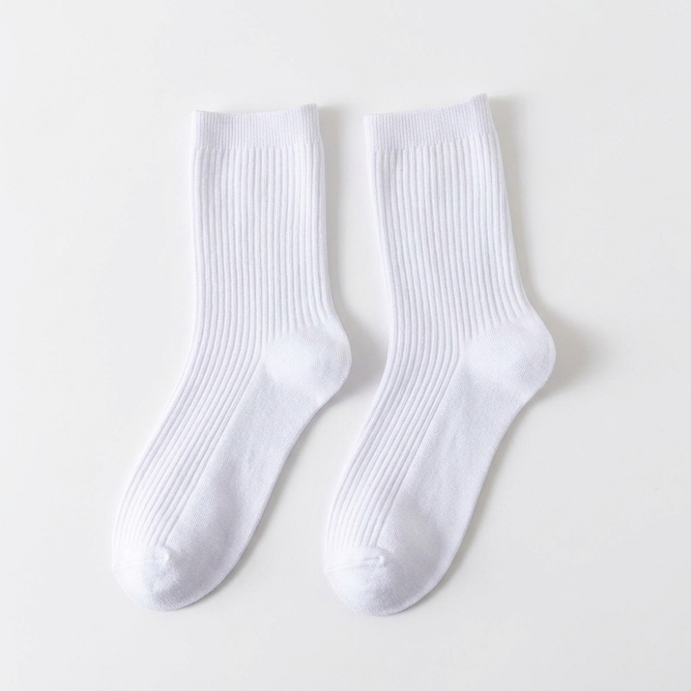 Mistford – Cotton Crew Socks — White
