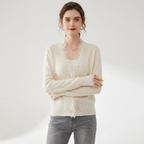 Hearthgale – Cashmere Wool Sweater — White