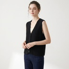 Windfell – Cashmere Wool Vest — Black