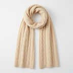 Crestwarp – Cashmere Wool Scarf — Beige
