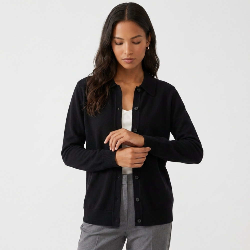 Ferncrest – Cashmere Wool Sweater — Black