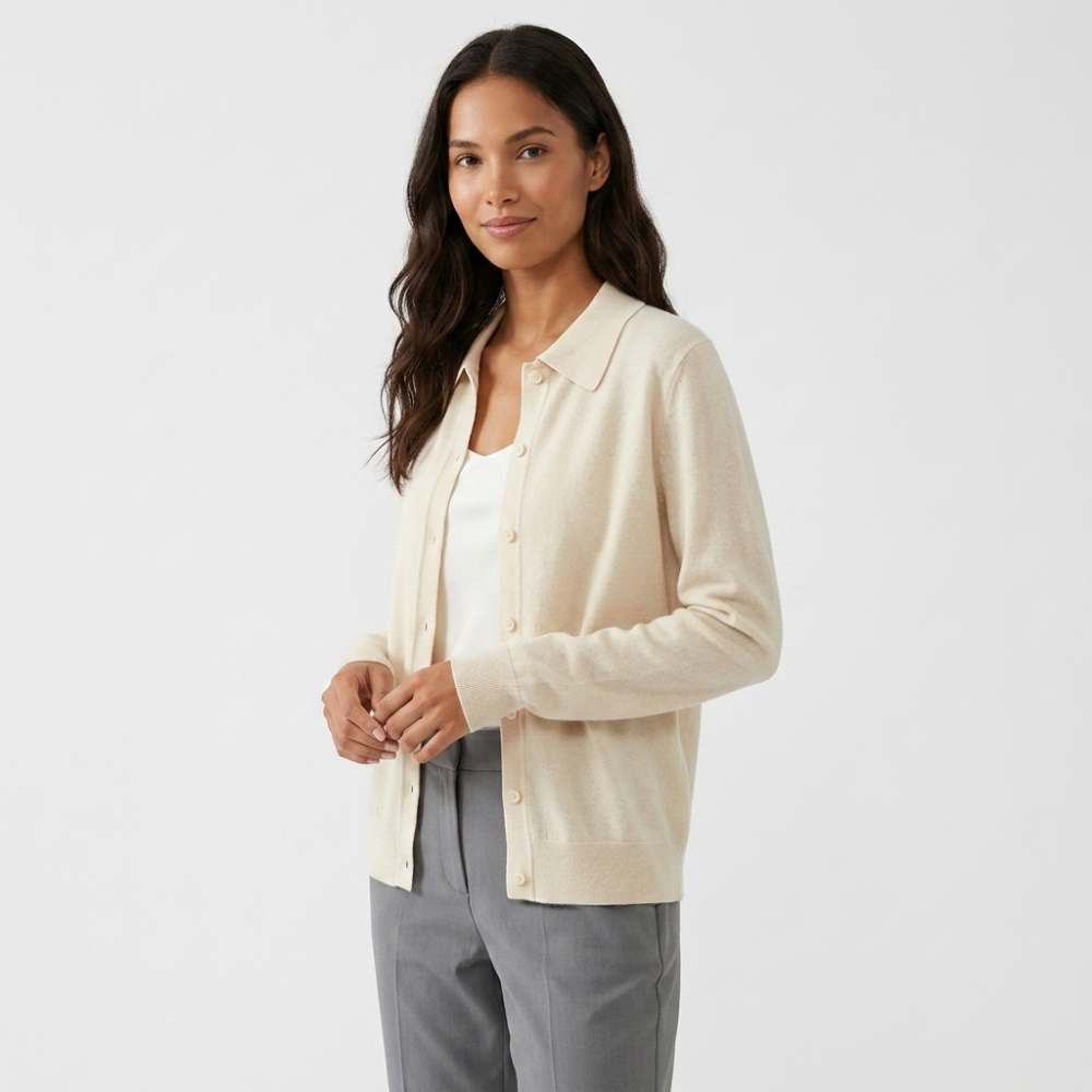 Ferncrest – Cashmere Wool Sweater — Light khaki