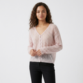 Fernridge – Cashmere Wool Cardigan — Light Pink