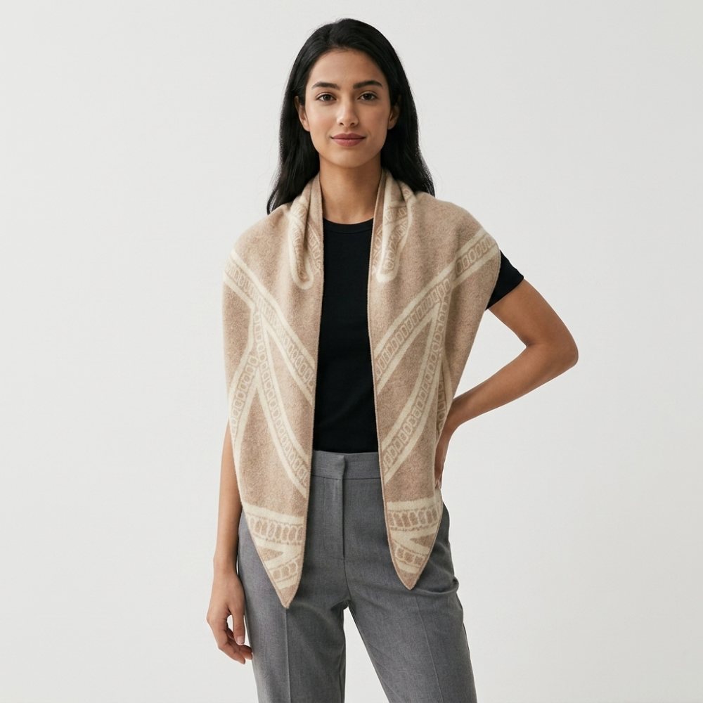 Hearthlink – Cashmere Wool Shawl — Khaki