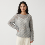 Scaleweave – Cashmere Wool Sweater — Gray