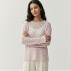 Scaleweave – Cashmere Wool Sweater — Light Pink