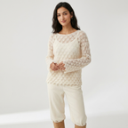 Scaleweave – Cashmere Wool Sweater — White