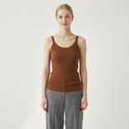 Threadhaven – Cashmere Wool Camisole — Brown