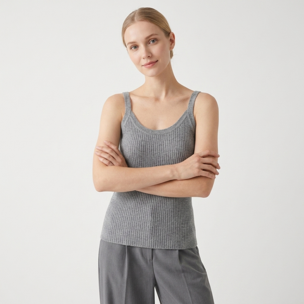 Threadhaven – Cashmere Wool Camisole — Gray